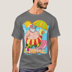 Camiseta Natal Tropical do Havaí de Santa Claus, Engraçado