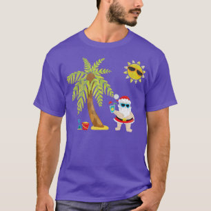 Camiseta Natal tropical em julho em papais noeis
