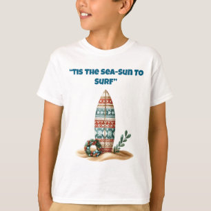 Camiseta-Natal Tropical Família Camiseta