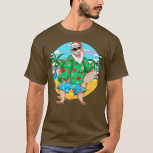 Camiseta Natal Tropical Xmas Engraçado Natal Papai Noel do 