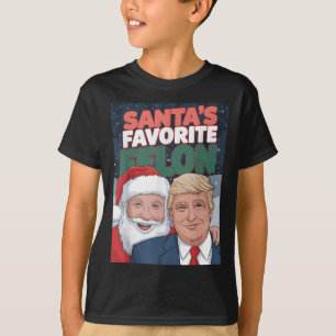 Camiseta Natal Trump Papai Noel Natal Querido Criminoso Tru