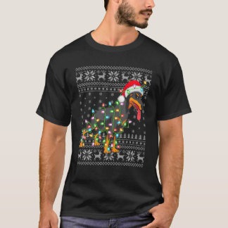 Camiseta Natal Ugly Doberman do Santa Hat