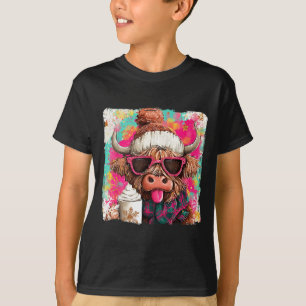 Camiseta Natal Vaquinha Fofa das Terras Altas Chocolate Que