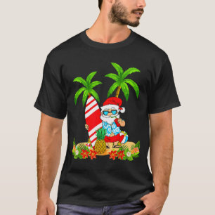 Camiseta Natal Verão Surfando Natal Em Julho Férias na Prai