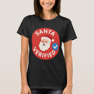 Camiseta Natal Verificado Humor Moderno de Natal nas Redes