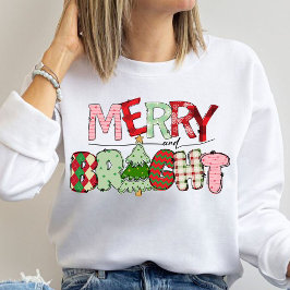 Camiseta Natal Vermelho Alegre e Brilhante