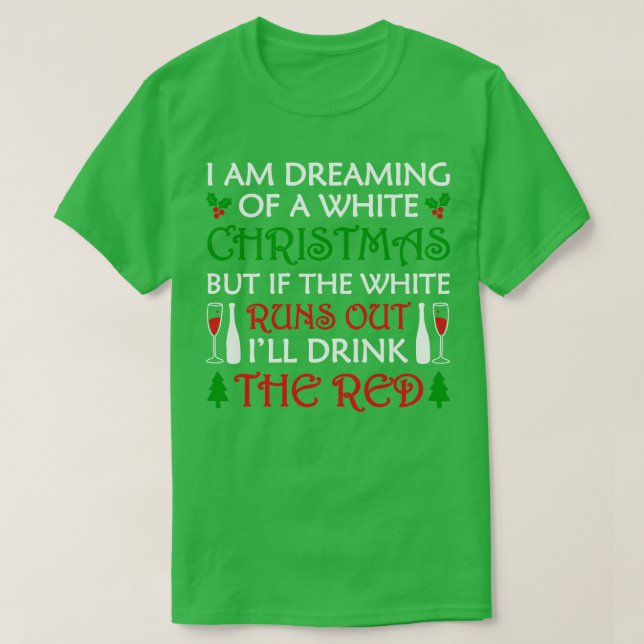 Camiseta Natal Vermelho e Branco (Frente do Design)