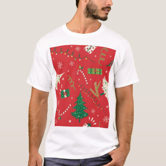 Camiseta Natal vintage: design ornamental.