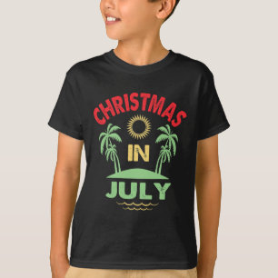 Camiseta Natal Vintage Em Julho Festa de Verão na Praia par