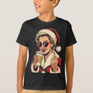 Camiseta Natal Vintage Papai Noel Coração Sungles Meio