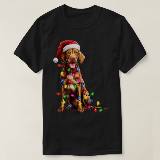 Camiseta Natal Vizsla (Frente do Design)