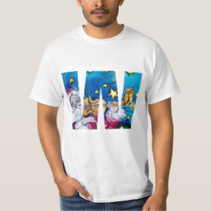 CAMISETA NATAL W CARTA/MONOGRAMA DE PAPAIS NOEIS INSPIRADOS