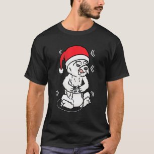 Camiseta Natal West Highland White Terrier Dog Vídeo Ga