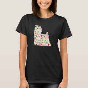 Camiseta Natal Yorkie Yorkshire Terrier Dog Wrapping Pa