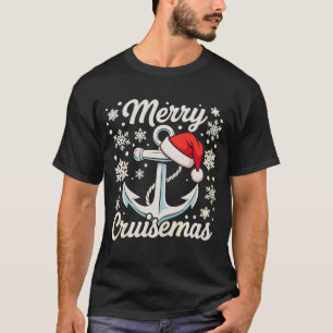Camiseta Natalina Cruisemas Âncora Chapéu do Papai Noel Nat