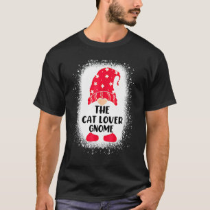 Camiseta Natalina de Gnome de Gato Descolorido Família Comb