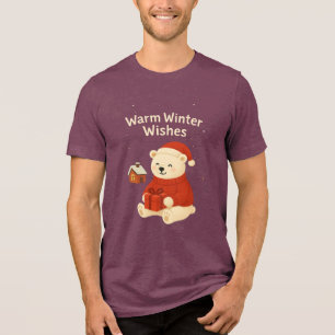 Camiseta Natalina Urso Polar Fofa – Design de Presente de I