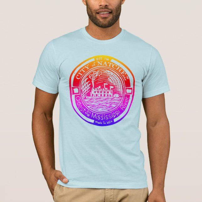 Camiseta Natchez Sewer Cobrir Rainbow (Frente)