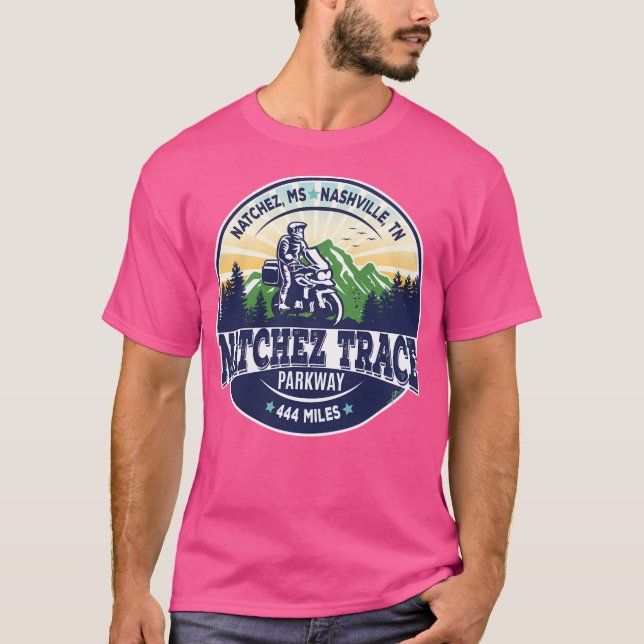Camiseta Natchez Trace Parkway Usa Motorcycle 01 (Frente)