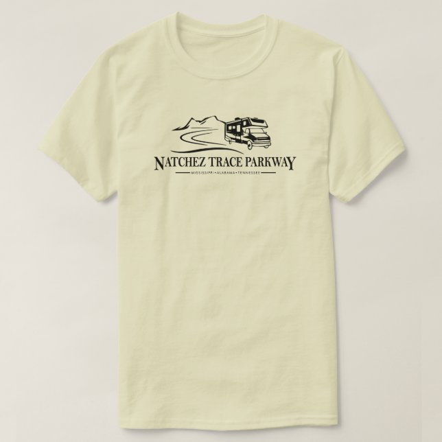 Camiseta Natchez Trace Parkway Veículo Recreacional (Frente do Design)