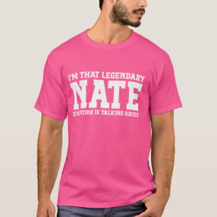 Camiseta Nate Nome Pessoal Nome Nome Nome Nome Funny Nate