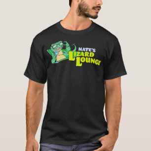 Camiseta Nates Lizard Lounge O Adesivo Do Logotipo De Ensai