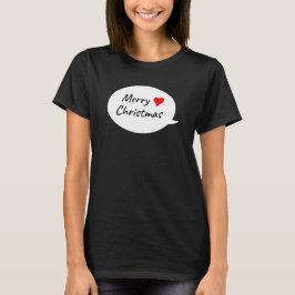 Camiseta Natimorto Feliz Natal em um Balão de Fala