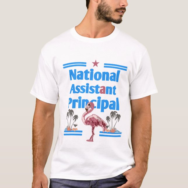 Camiseta national Assistent princeipal flamingo  (Frente)