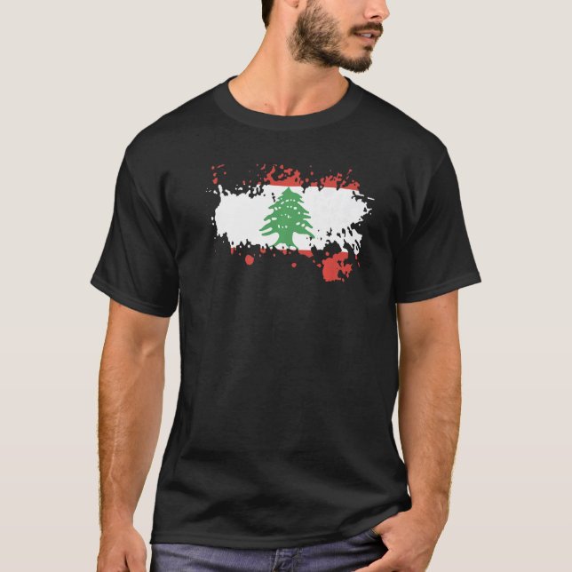 Camiseta National Flag of Lebanon souvenir  for men women (Frente)