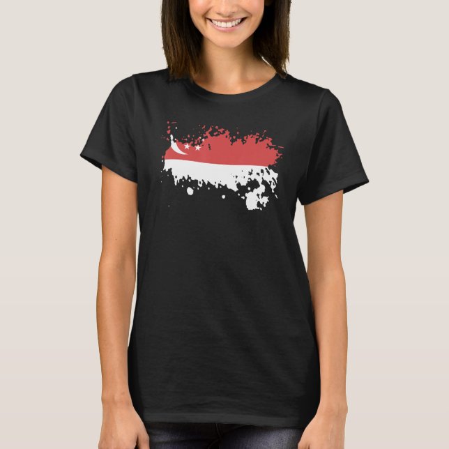 Camiseta National Flag of Singapore souvenir   for men wome (Frente)