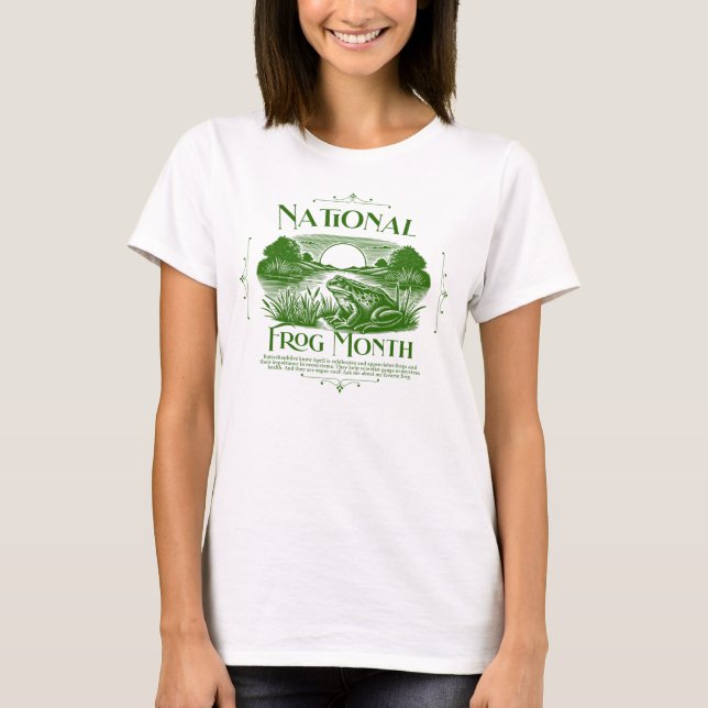 Camiseta National Frog Month (Frente)