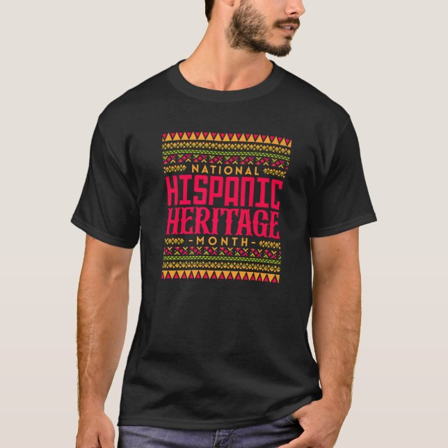 Camiseta National Hispanic Heritage Month Retro Latino (Frente)