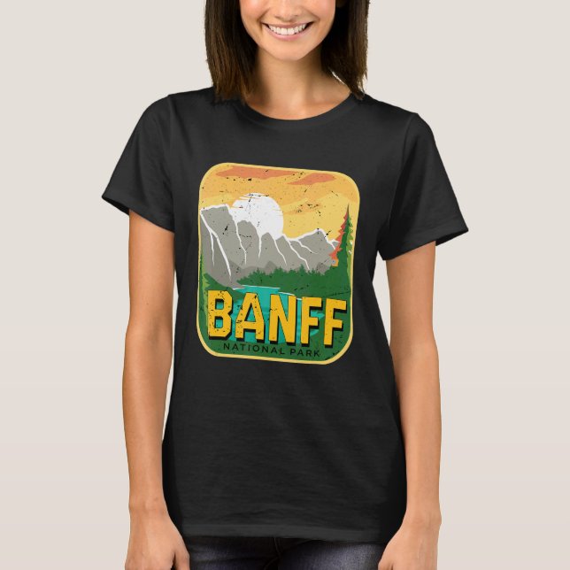 Camiseta National Park Canada Alberta Banff Camping Mountai (Frente)