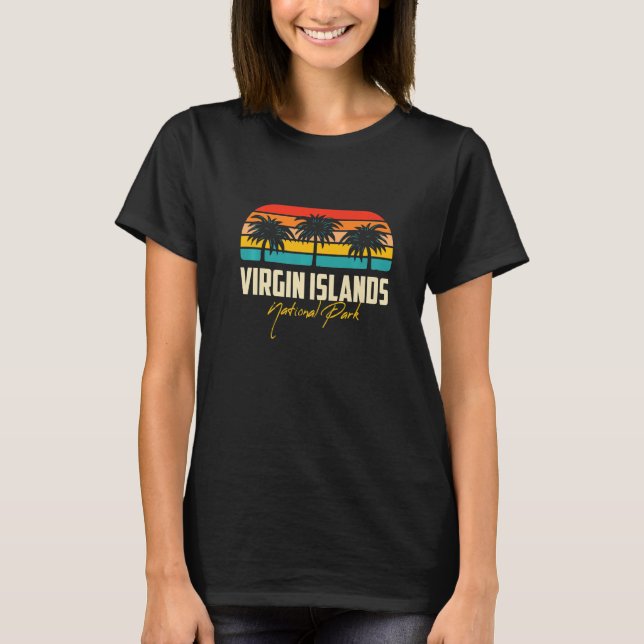 Camiseta National Park Palm trees Virgin Islands St. John S (Frente)