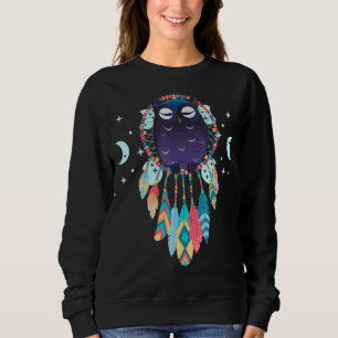 Camiseta Nativa Americana Dreamcatcher Owl Spiritual Dr.