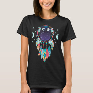 Camiseta Nativa Americana Dreamcatcher Owl Spiritual Dr.
