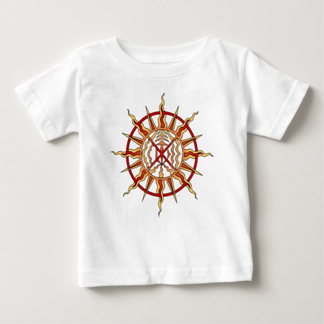 Camiseta Nativa T-Shirt Elementos Para Bebê Camisa (Frente)