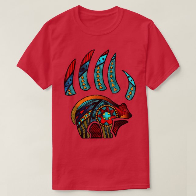 Camiseta Native American Bear Claw (Frente do Design)