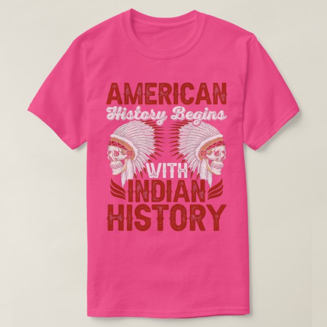 Camiseta Native American Cote História Americana (Frente do Design)