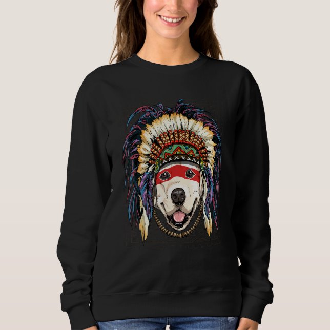 Camiseta Native American Indian Golden Retriever Indigenous (Frente)
