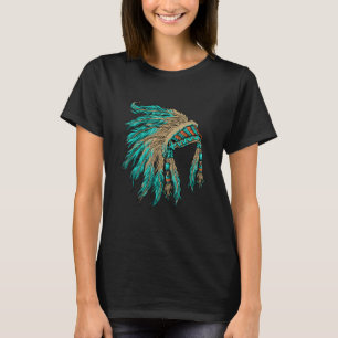 Camiseta Native American Indian Headdress Costume Jewelry