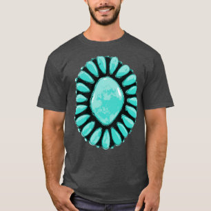 Camiseta Native American Inspirou Turquoise Jewelry Cluster