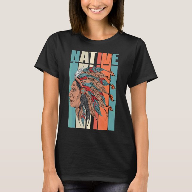 Camiseta Native American Pride Vintage Indígena (Frente)