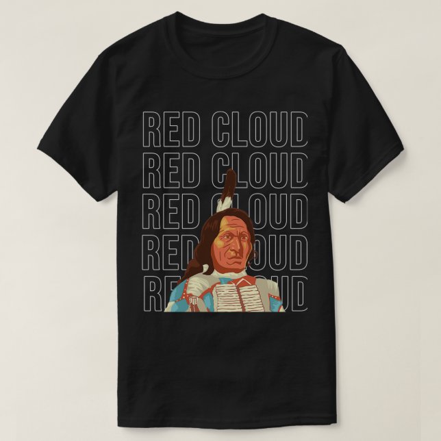 Camiseta Native American Red Cloud Cool Design  (Frente do Design)