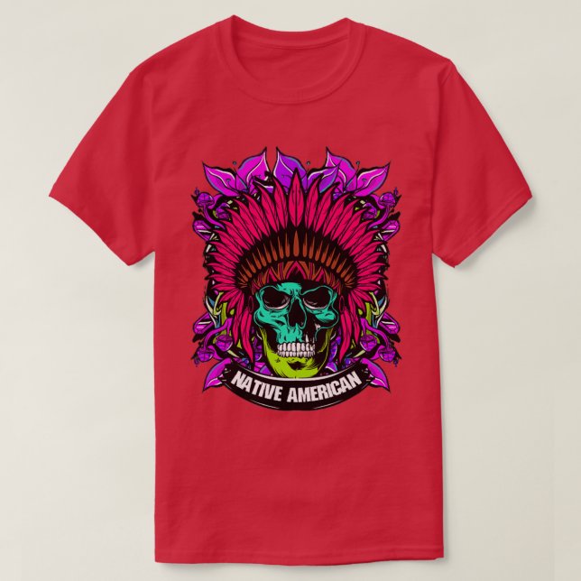 CAMISETA NATIVE AMERICAN RETRO 2 (Frente do Design)