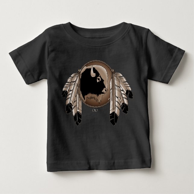 Camiseta Native Art Baby Jersey Shirt Metis Willife Shirt (Frente)
