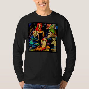 Camiseta Natividade do estilo do vitral