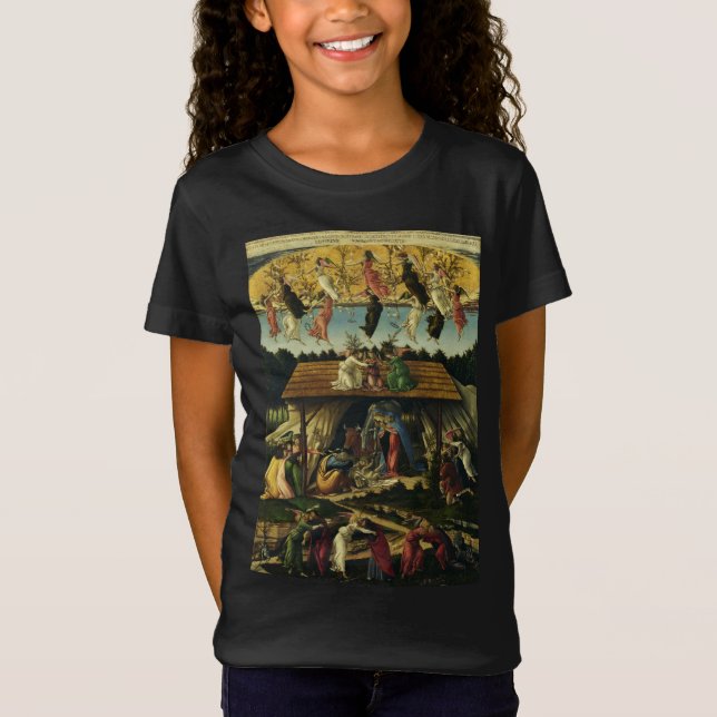 Camiseta Natividade Mística por Sandro Botticelli (Frente)