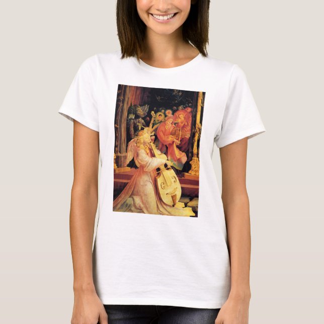 Camiseta NATIVIDADE, MÚSICA FAZER ANGELS MÁGICA do Natal (Frente)