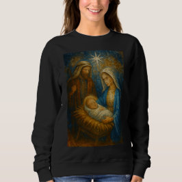 Camiseta Nativity Stained Glass Mosaic | Holy Family